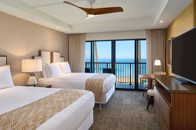 Twin beds in Premium Ocean Room at Kaanapali Beach Hotel Hawaii