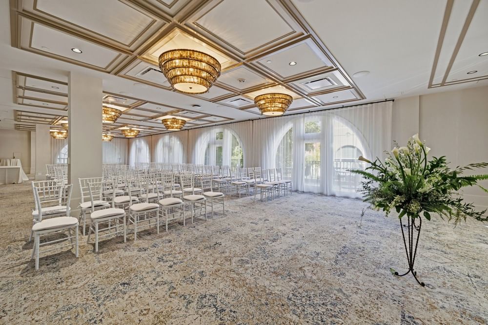 wedding ceremony set up at el PRADO