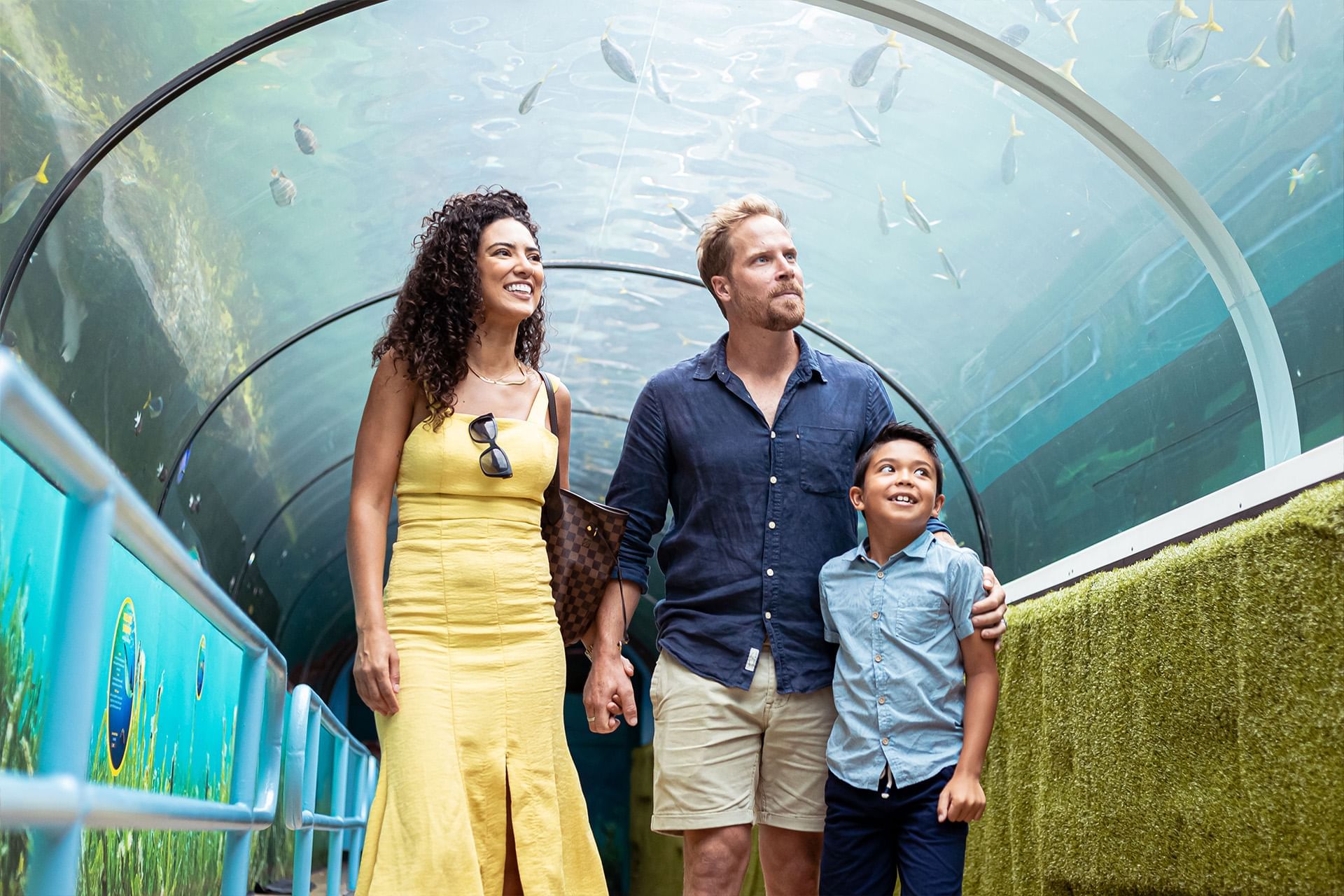 Family enjoying in Sea Life Aquarium at Novotel Darling Square