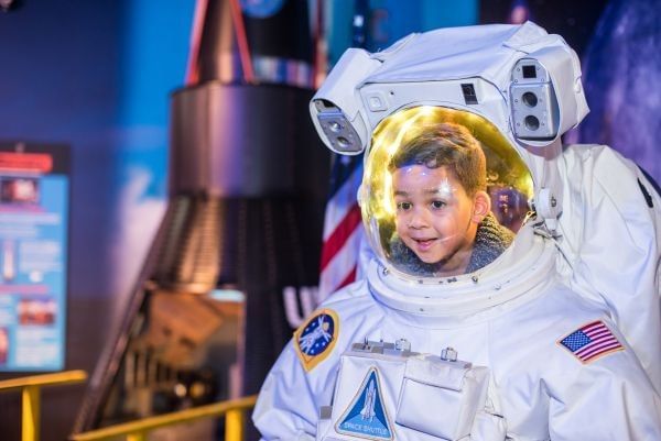 EVA Suit replica at Space Discovery Zone at WonderWorks.