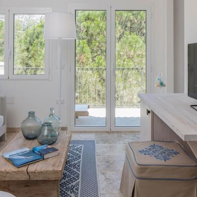 Family Room with park view interior at Falkensteiner Hotels