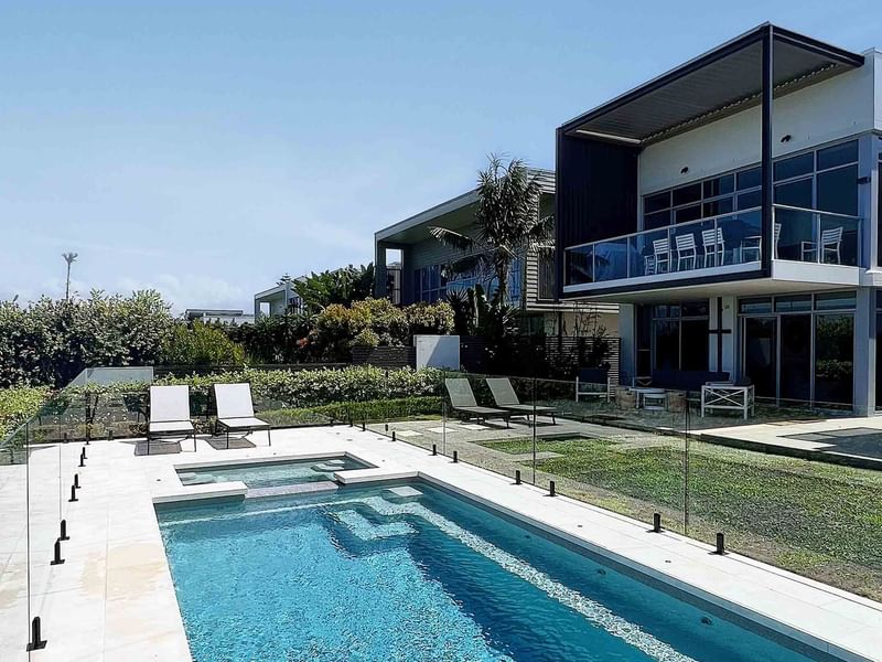 beautiful private pool in luxury beachfront central coast accommodation