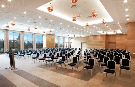 Ballroom interior with theater set-up at Ana Hotels