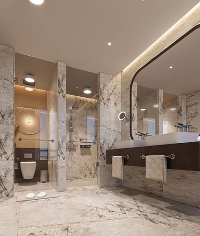 Interior of a modern bathroom at Joudyan Red Sea Mall`
