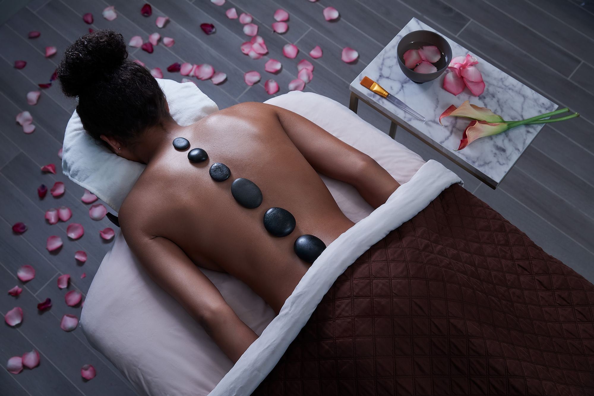 Hot Stone Massage in Feathers Spa at The Peabody Memphis
