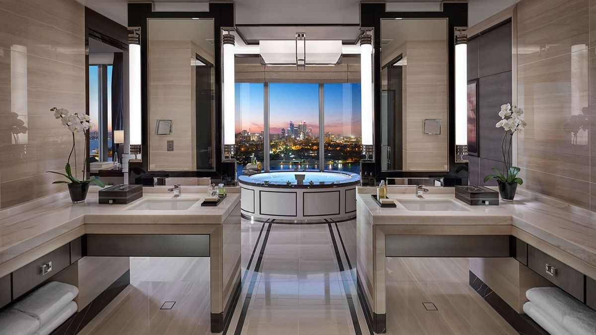 Bathroom interior in Two Bedroom Crystal Villa at Crown Hotels