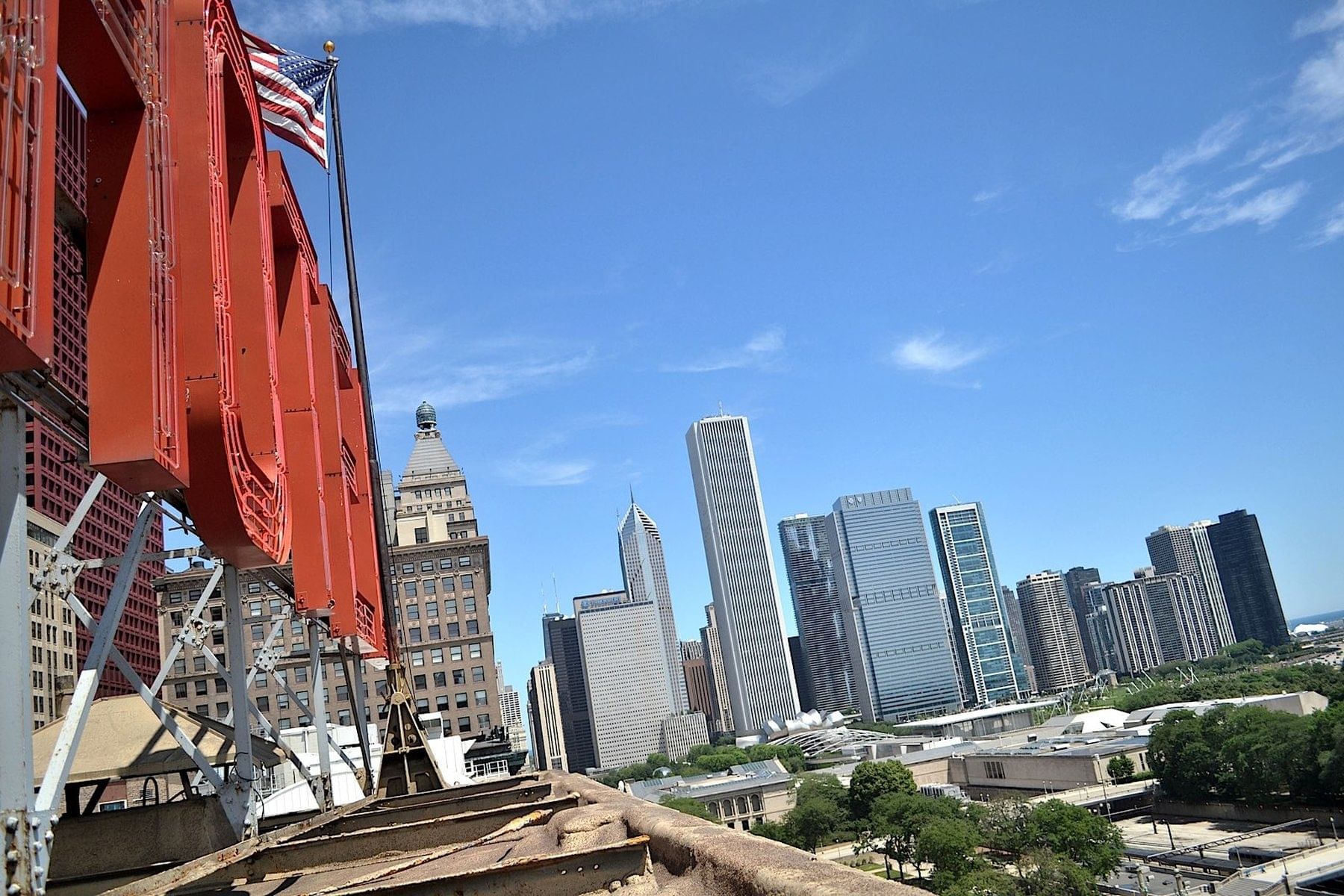 Chicago Skyline from Congress Plaza Rooftop