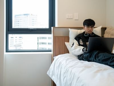UL Auckland Central Student Studying - 4 Bedroom Apartment