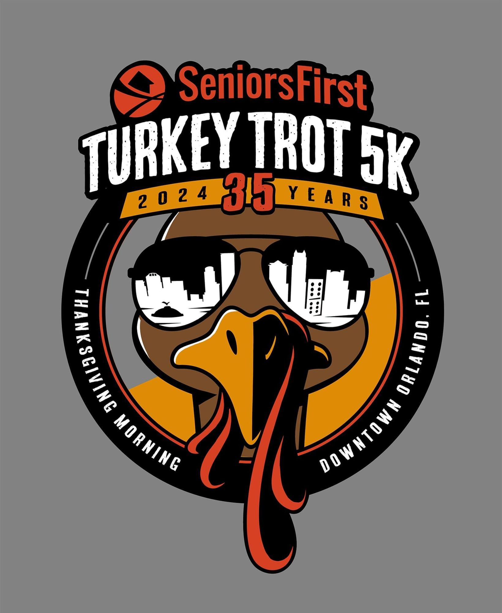 The oldest Orlando Turkey Trot is the Seniors First Turkey Trot 5k, celebrating 35 years of Thanksgiving Day races.