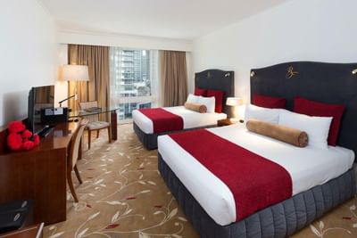 View of Deluxe City View Twin Room at Royal on the Park hotel