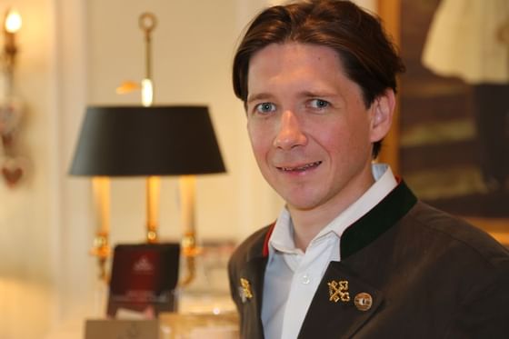 Close-up portrait of a Staff at Hotel Palace Munich