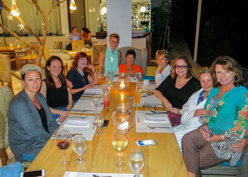 People having their dinner in restaurant at Retreat Costa Rica