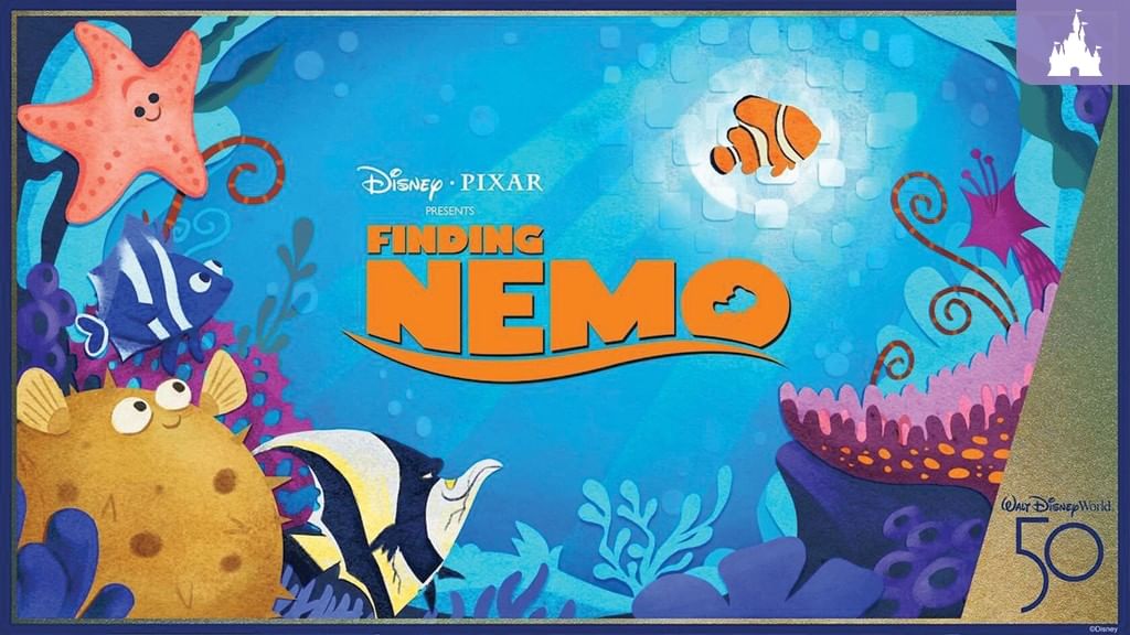 The graphic poster for the Finding Nemo musical at Animal Kingdom.
