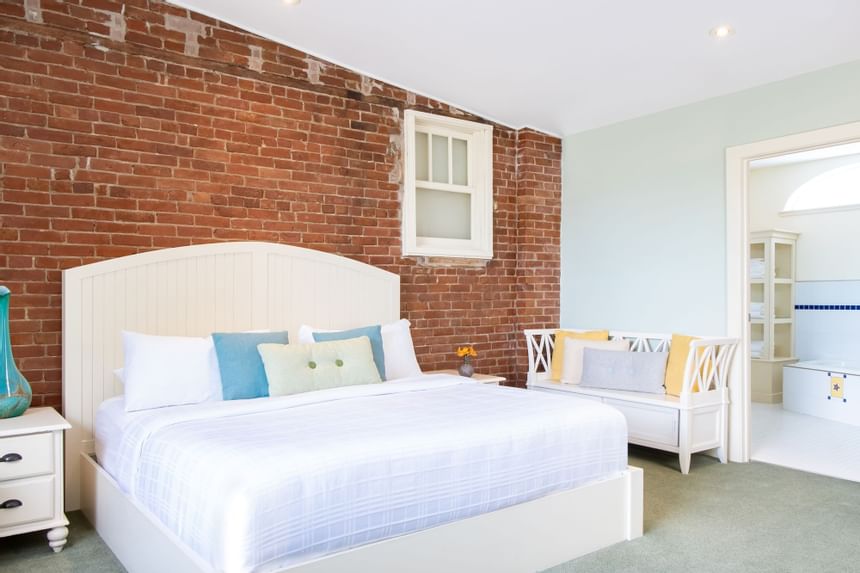 Comfy bed in Premiere Loft Nantucket at Retro Suites