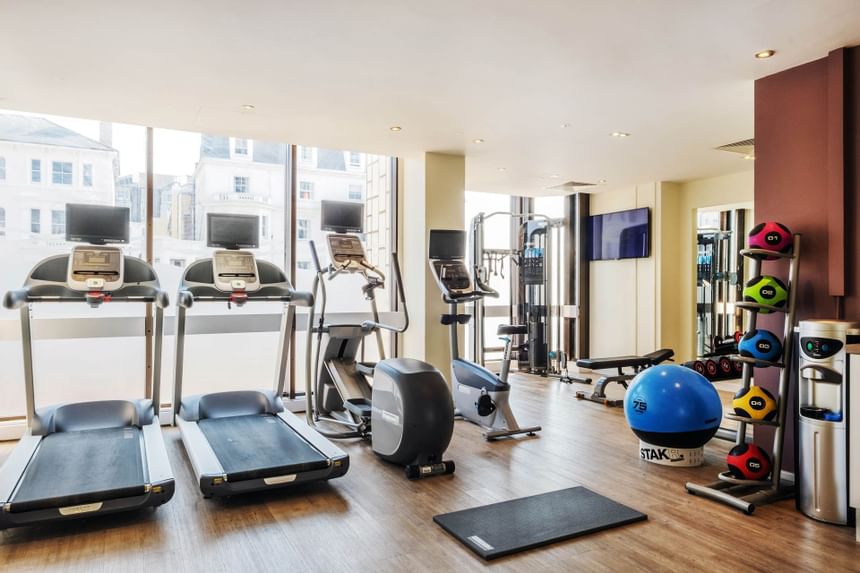 Interior of the fitness center at The View Eastbourne