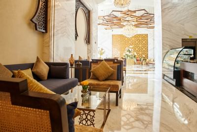 Interior of Lobby area in Carlton Dubai Creek Hotel