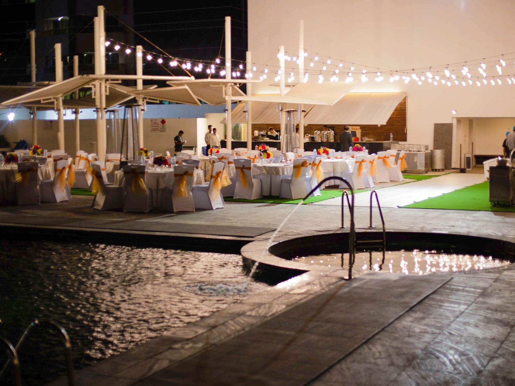 Infinity Pool Lounge at The Tower Plaza Hotel Dubai