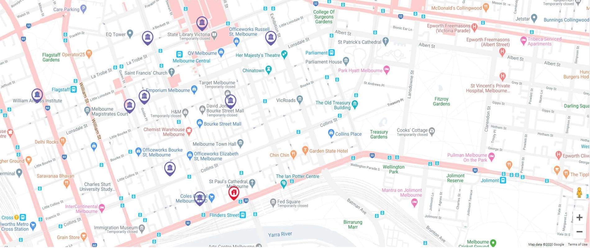 Student Living on Flinders Map