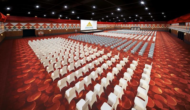 Upper shot of Grand Pyramid Convention Center at Sunway Lagoon