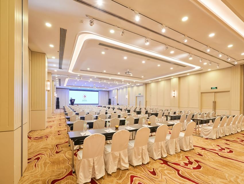 Classroom type meeting room table setup at Eastin Grand Hotel Saigon