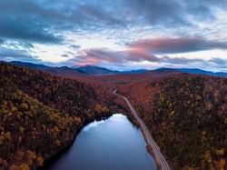 aerial view of the cascade lakes