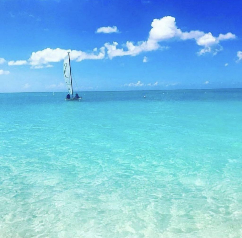 Classic sailing boat on the sea near The Somerset On Grace Bay