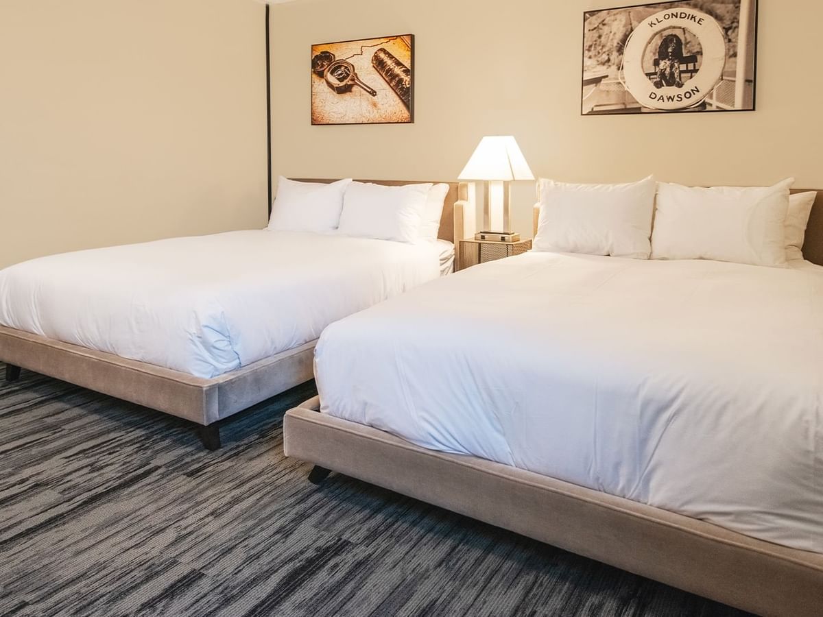 Hotel room with two queen beds