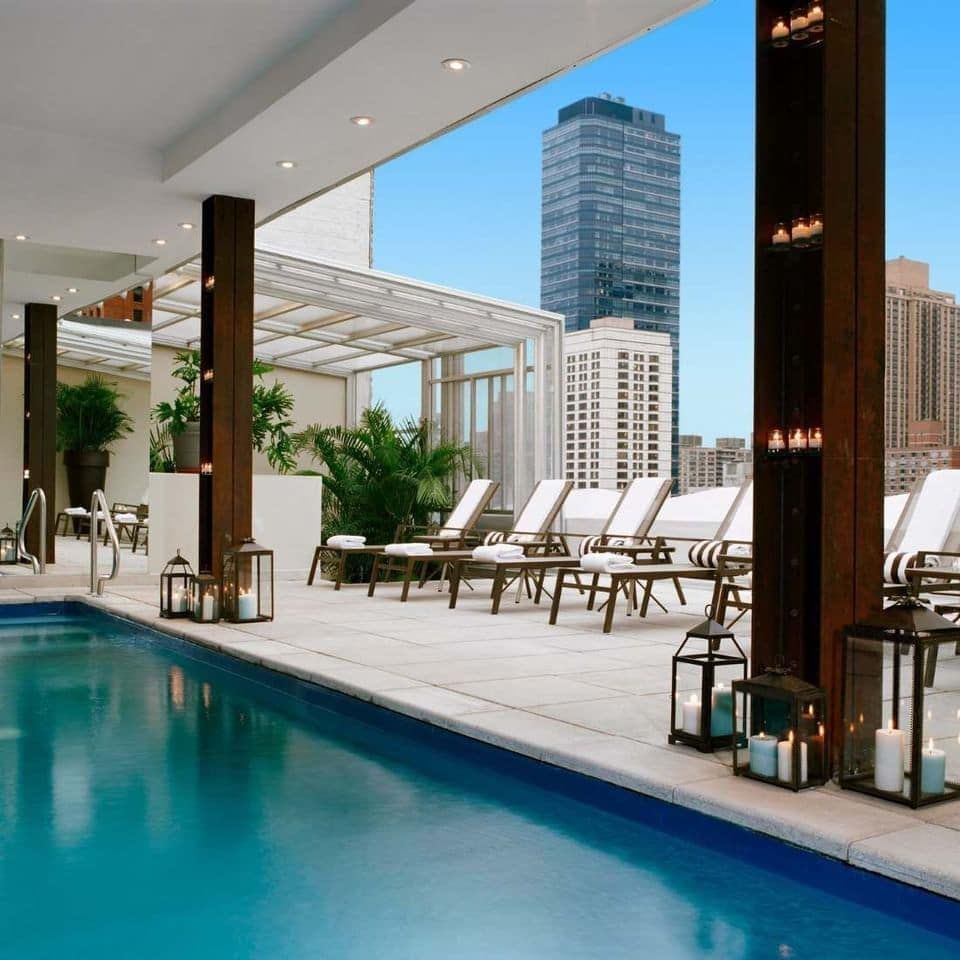 rooftop plunge pool at the empire hotel new york