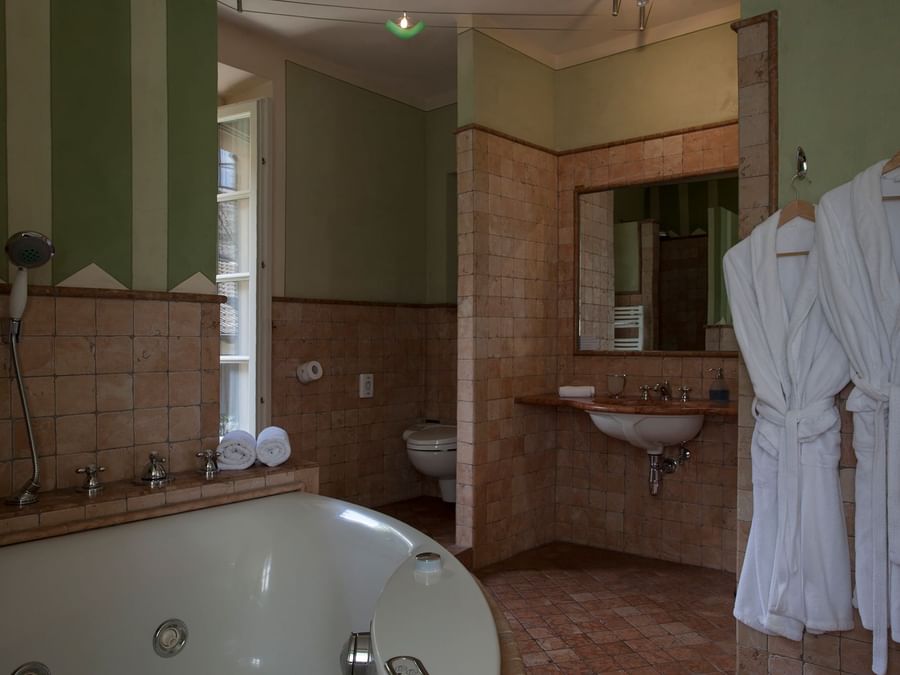 Interior of a bathroom in a room at Villa Margherita