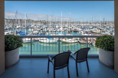 Ground Floor Marina View room Patio view at Bay Club Hotel