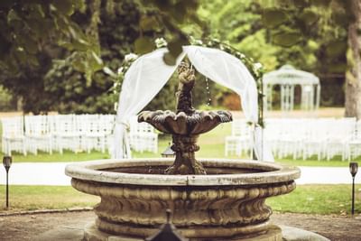 Garden Fountain at Patrick Hellman Schlosshotel