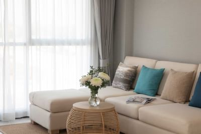 Flower vas & sofa in Suite Seaview at Eastin Resort Rayong