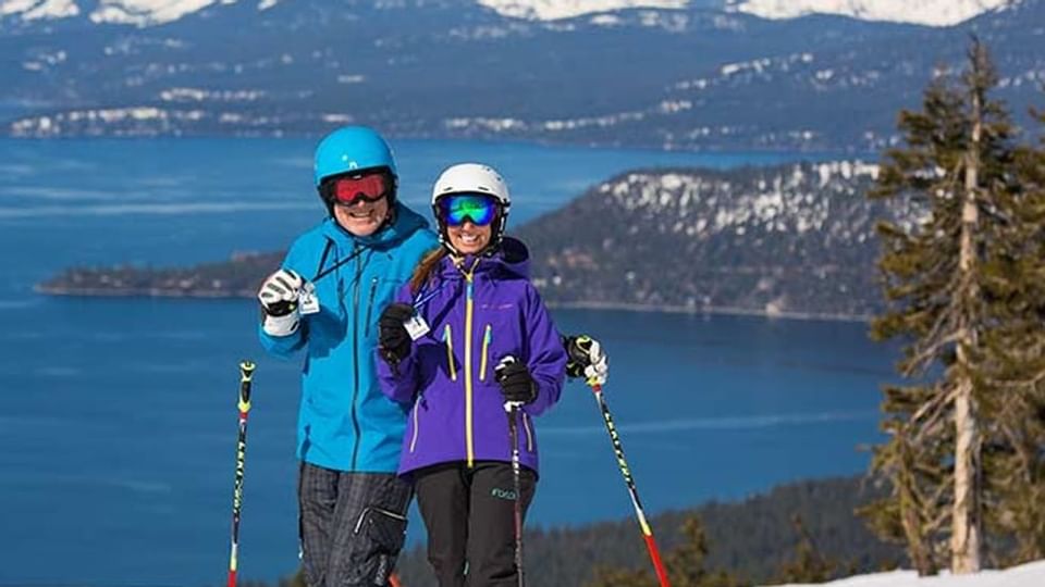 Couple at Diamond Peak Ski Resort near Legacy Vacation Resorts