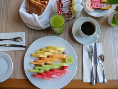 Fruit Breakfast at Plaza Pelicanos Grand Beach Resort Hotel