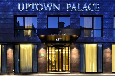 Main entrance with hotel sign of Uptown Palace