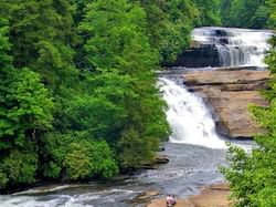 Waterfall at Dupont State Park near Mountain Inn & Suites