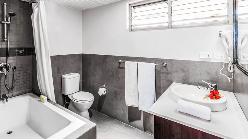 Interior of the bathroom of a Suite at Tokatoka Resort