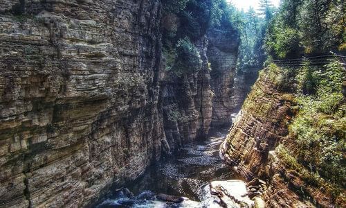 View of Ausable Chasm outlets in Color