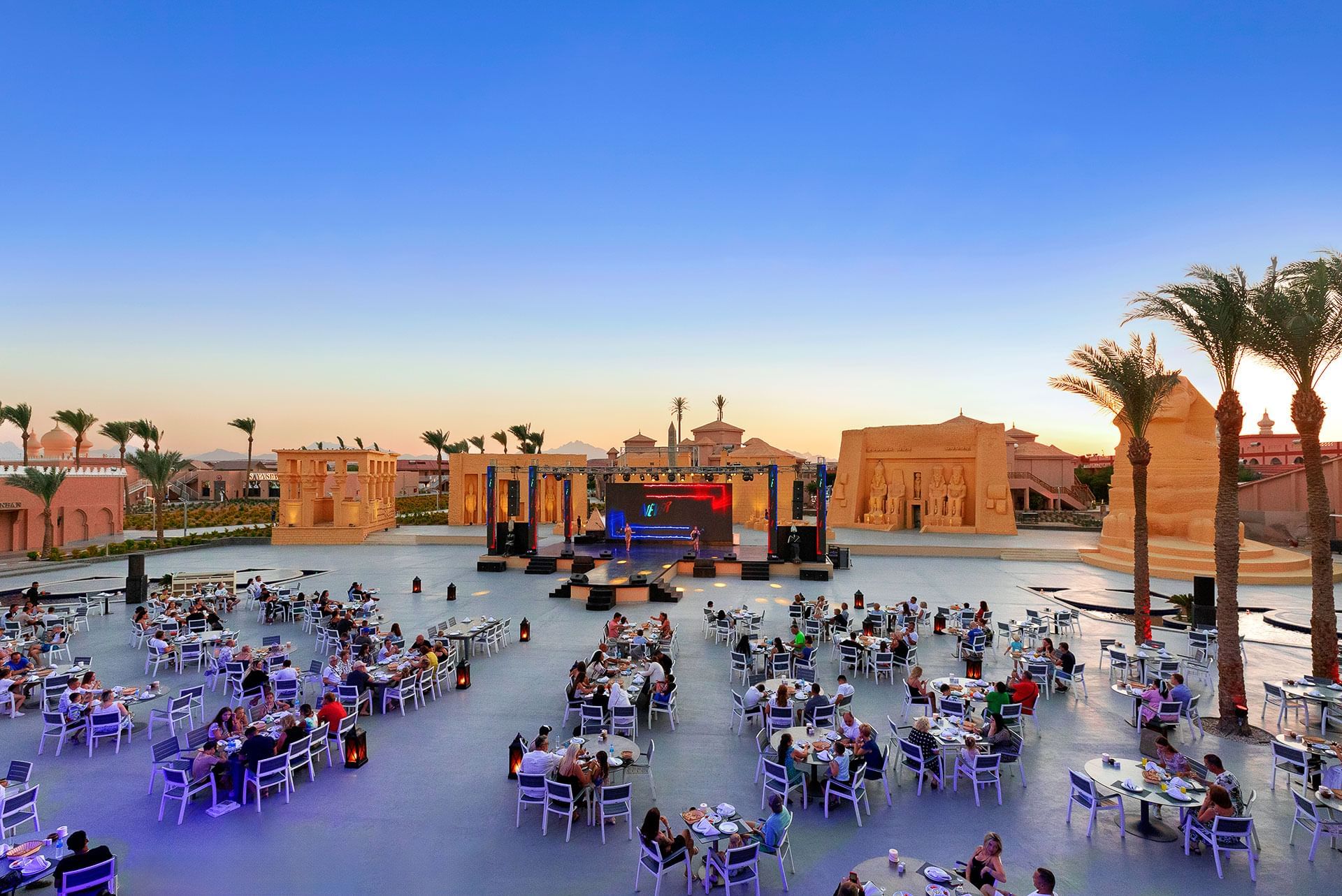 Show at Pickalbatros Jungle Aqua Park Resort in Neverland, Hurghada