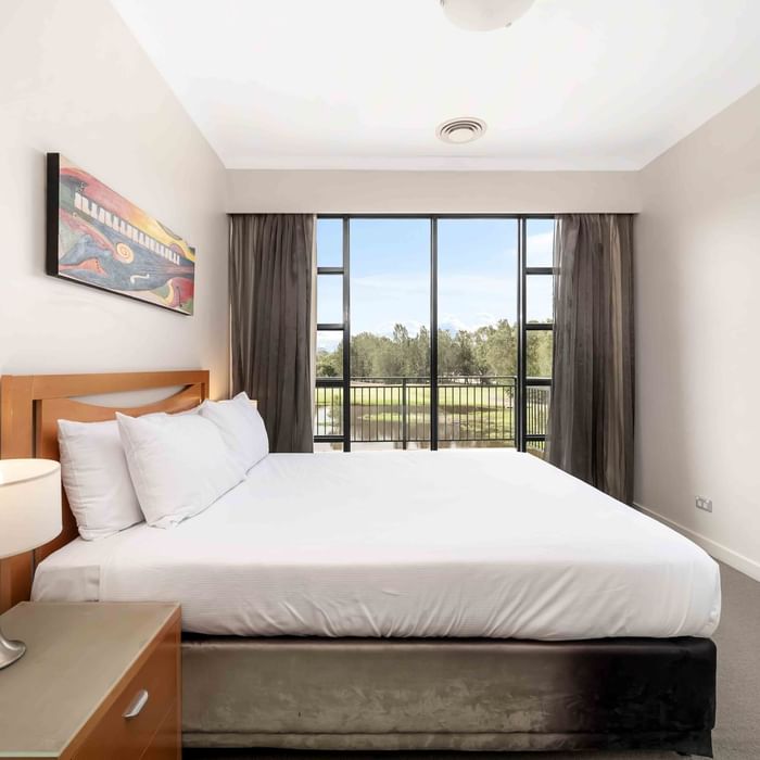 bedroom in a two bedroom apartment