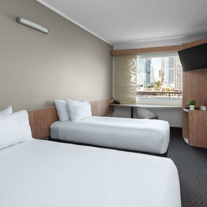 Superior Room, 1 Double & 1 Single Bed, Darling Harbour View