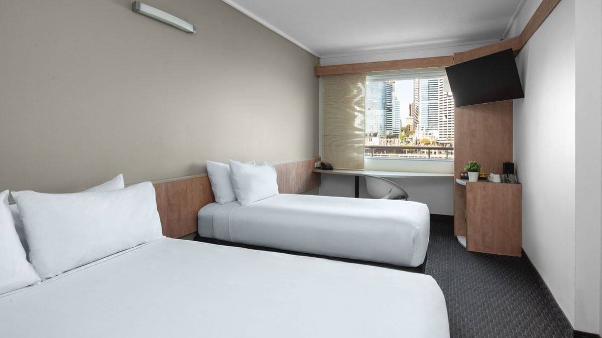 Superior Room, 1 Double & 1 Single Bed, Darling Harbour View