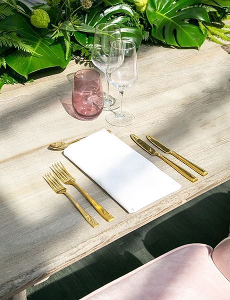 Table setup for events in Crown Aviary at Crown Hotel Melbourne