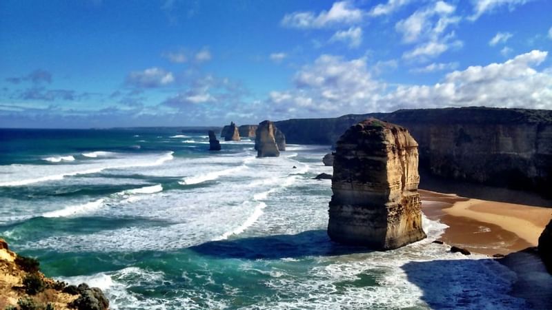 Aerial view of 12 Apostles near Novotel Melbourne