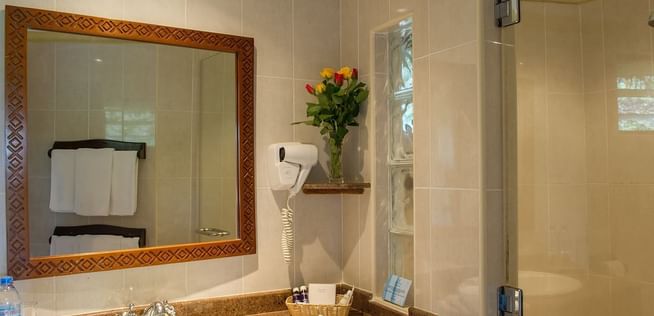 Bathroom Vanity in the Standard Room at Arusha Serena Hotels