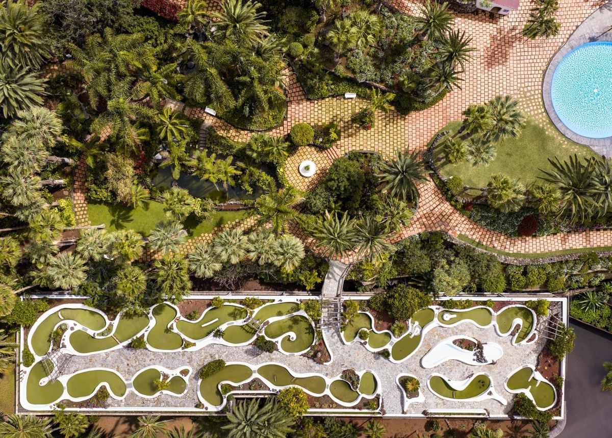 Mini golf course in the subtropical gardens