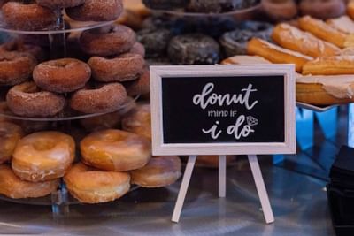 Closeup of a Donuts The Venue at Portwalk Place