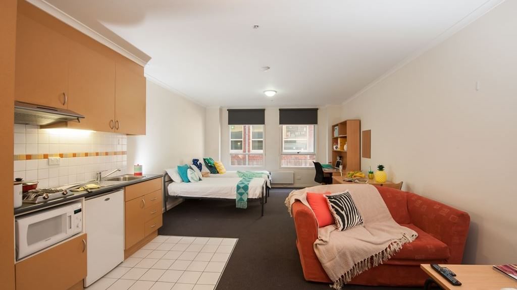 Twin studio apartment at UniLodge on Flinders