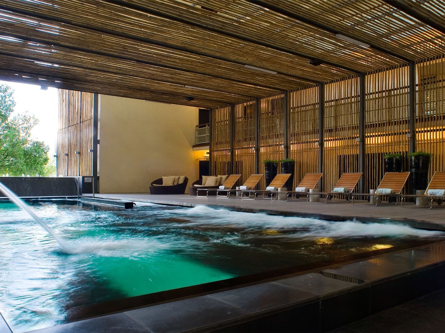 Sunbeds by the Hydrotherapy pool at Hotel Maya Kuala Lumpur