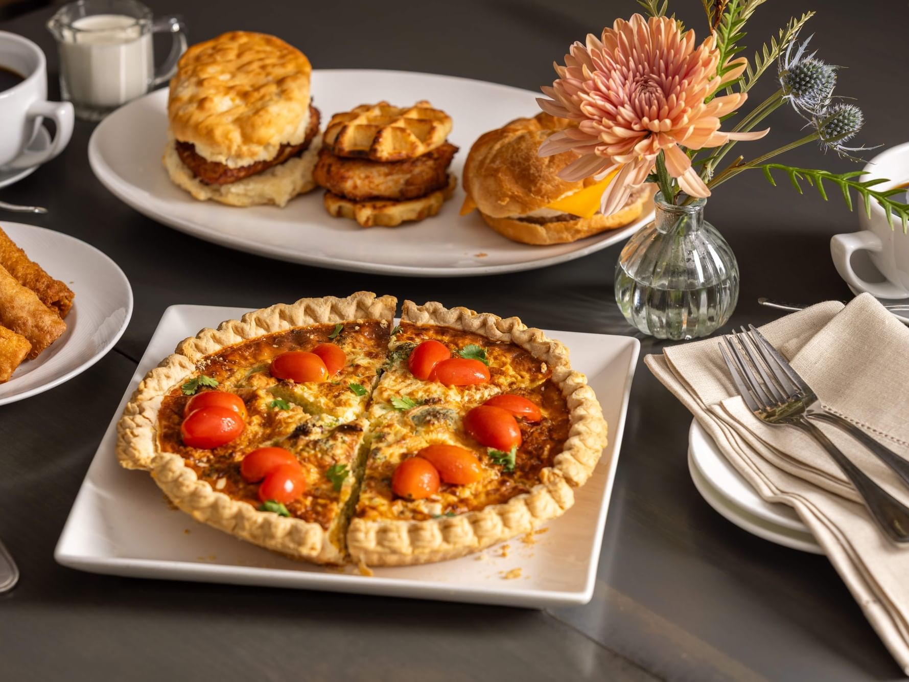 Savoury breakfast and brunch items at Monkey Grind Coffee Shop at Shangri-La Resort and Golf Club